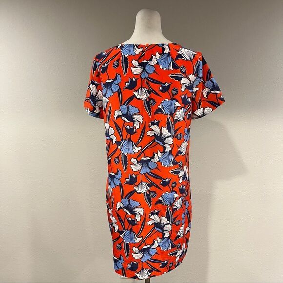J.Crew Floral Print Short Sleeve straight cut loose fit Dress size 8 - Picture 5 of 11